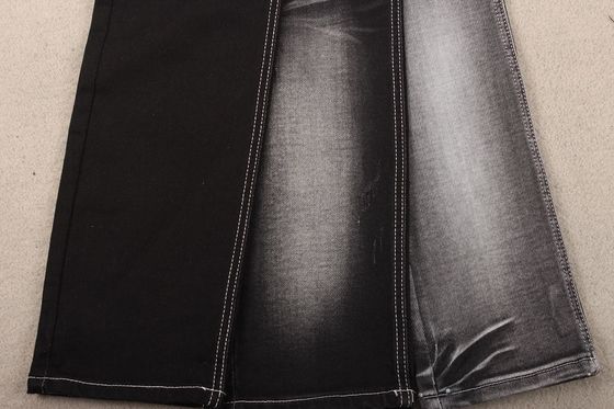 Dobra cena Kwiatowy nadruk w kolorze siarki Czarna, miękka tkanina dżinsowa w dotyku w Internecie