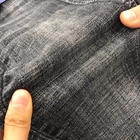 Stone Washed Super Stretch Cotton Dualfx T400 Lycra Denim Jeans Fabric Sulphur Black
