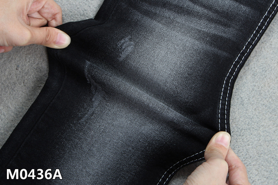 Czarny kolor Sanforizing 10OZ Stretch Denim Fabric do dżinsów