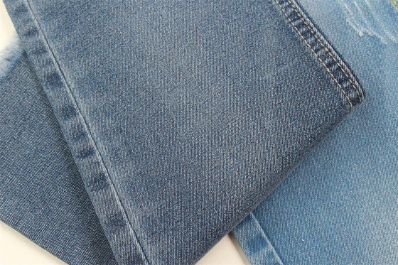 9,2 uncji Bawełna Poliester Elastan Denim Tkanina Z Recyklingu Ciemnoniebieska Sanforyzacja