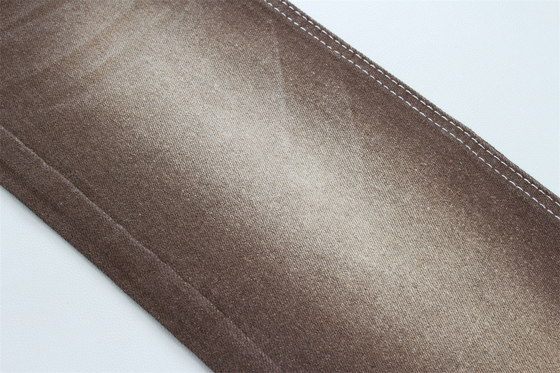Super Brown Stretch Denim Tkanina Dla Kobiet Mężczyzna Dżinsy Niskie Stretch Konkurencyjna Cena Z Chin Foshan City