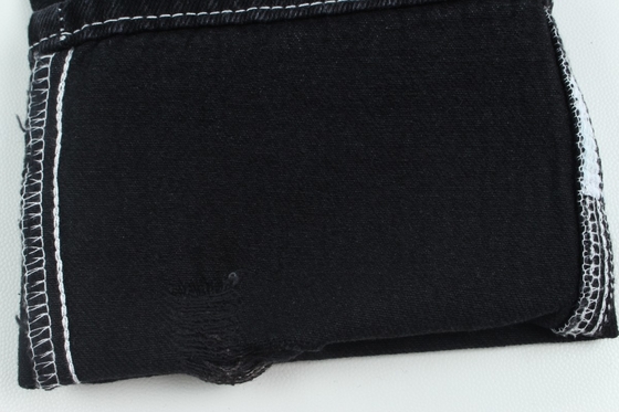 10.5 oz 100% bawełny czarny i czarny z tyłu sztywne dżinsy tkanina