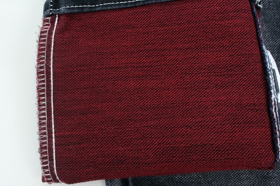 11.5 oz czarny i kolorowy tył podwójnej warstwy tkaniny dżinsów