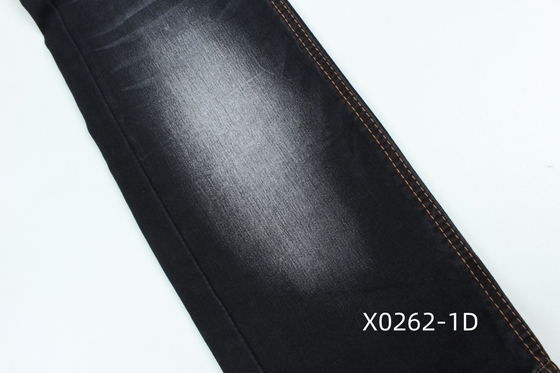 9.6 Oz Czarny wysoki rozciąg Satyn Woven Denim Tkanina Do Jeansów
