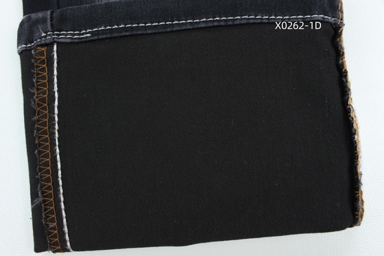 9.6 Oz Czarny wysoki rozciąg Satyn Woven Denim Tkanina Do Jeansów