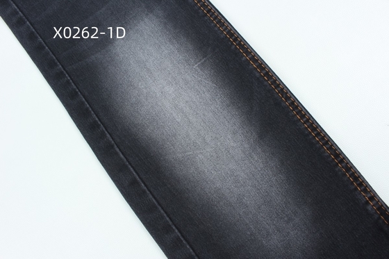 9.6 Oz Czarny wysoki rozciąg Satyn Woven Denim Tkanina Do Jeansów