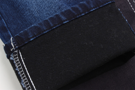 11-11.5 Oz Warp slub jeans tkanina dla mężczyzny jeans Mercerized Fleece czarny tyłek wysoki rozciąg dla mężczyzny india market style