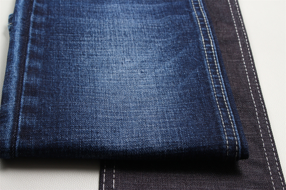11.8 Oz Cross Slub Cotton Mixed Spandex Blue Denim Fabric For Man Jeans Stretch India Market Style Desizing Fleecing