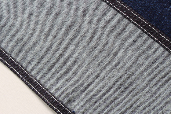 11.8 Oz Cross Slub Cotton Mixed Spandex Blue Denim Fabric For Man Jeans Stretch India Market Style Desizing Fleecing