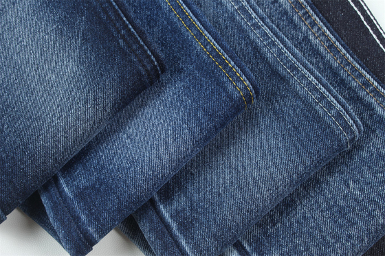 Niebieski kolor tkaniny denimowej sztywnej 100% bawełny przędzy recyklingu dla robotnika Jean Cloth