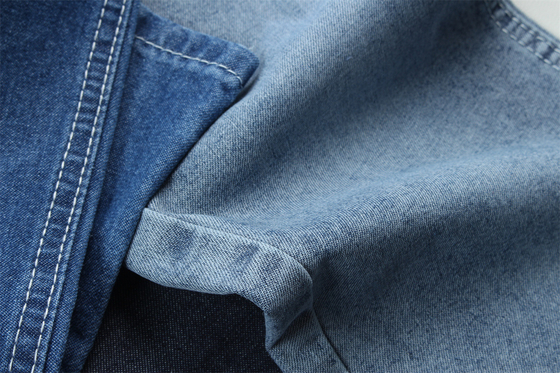 Modny trend recykling bawełna tkanina denimowa 100% recykling bawełna 7 oz przyjazny dla środowiska