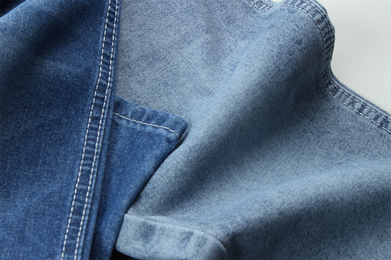 Modny trend recykling bawełna tkanina denimowa 100% recykling bawełna 7 oz przyjazny dla środowiska