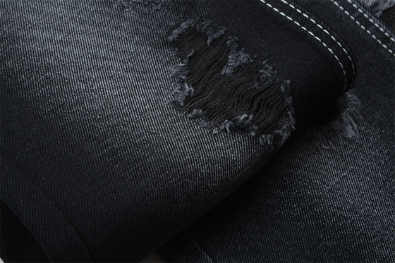 11.5oz Denim Tkanina sztywna 56%C 44%P Czarny I Czarny tylna strona dla marki stylu Jeans Boyfriend Style Soft Touch