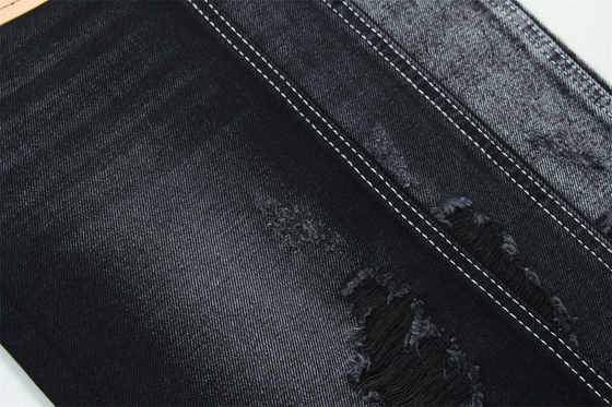 11.5oz Ciemny Czarny i Czarny Tył Denim Tkanina sztywne dżinsy Tkanina dla Marki Style Jeans Boy Friend Style