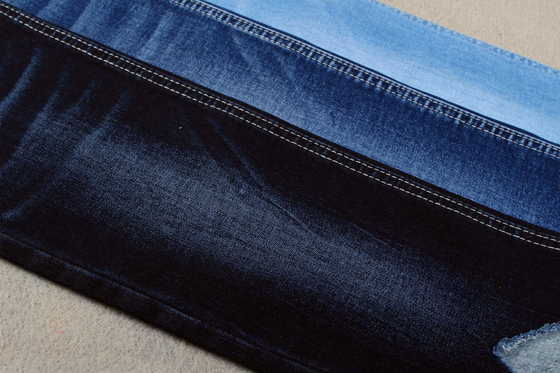 Indigo Blue High Stretch Slub Denim Tkanina Do Jeansów