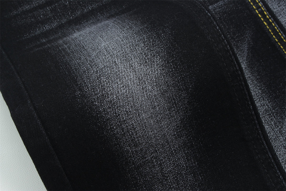 Czarny Czarny bawełniany poliester rayon Spandex Denim Tkanina dla dżinsów