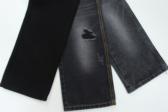 11.5oz Denim Tkanina sztywna 56%C 44%P Czarny I Czarny tylna strona dla marki stylu Jeans Boyfriend Style Soft Touch