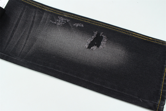 11oz tkaniny denimowej sztywnej 56%C 44%P Czarny i czarny tylna strona pełna szerokość 180cm
