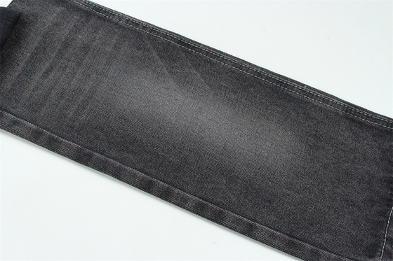 11oz tkaniny denimowej sztywnej 56%C 44%P Czarny i czarny tylna strona pełna szerokość 180cm