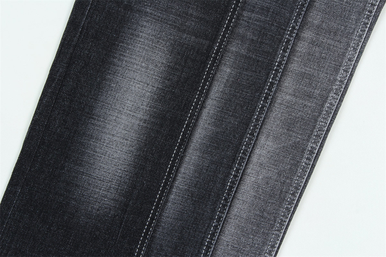 190 Cm Ring Slub Sulphur Black Stretch Denim Tkanina dla mężczyzn Jeans