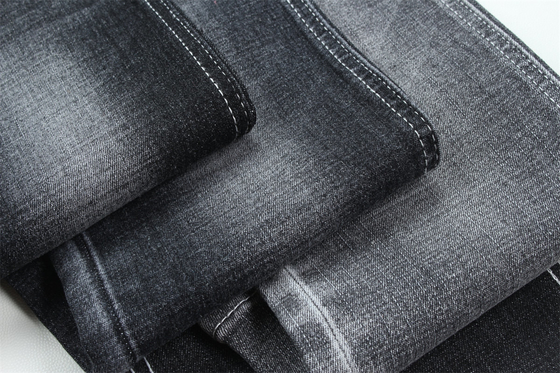 190 Cm Ring Slub Sulphur Black Stretch Denim Tkanina dla mężczyzn Jeans