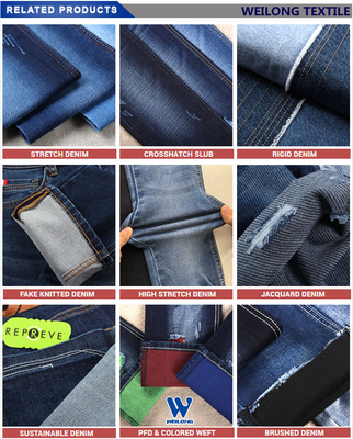 Popularny 9 Oz bawełniany poliester denim tkanina Jean tkanina włókiennicza