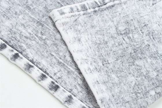Ciemno szary kolor Stretch Slub Denim Tkanina dla dżinsów