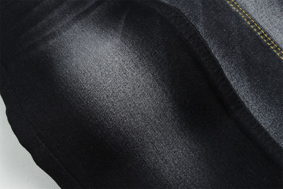 Całkowita lycra satynowa tkanina czarna czarna wysoka rozciągłość tkanina denimowa