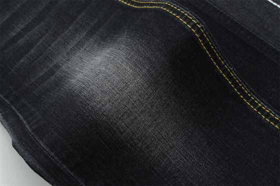Ciemny Czarny Kolor Wysokiej Rozciągliwości Denim Slub Tkanina Do Dżinsów Dla Dzieci i Kobiet