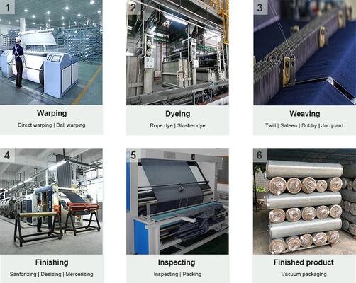 9.8oz Siarki Czarny Warp Slub Denim tkanina 100% bawełna desizing jeans tkanina