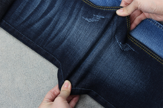 Indigo Blue Crosshatch Denim Tkanina Slub Full Stretch 10.3 Jednorazowe materiały dżinsów