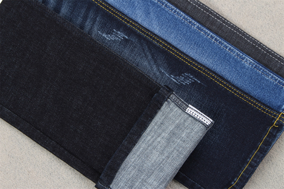 Indigo Blue Crosshatch Denim Tkanina Slub Full Stretch 10.3 Jednorazowe materiały dżinsów