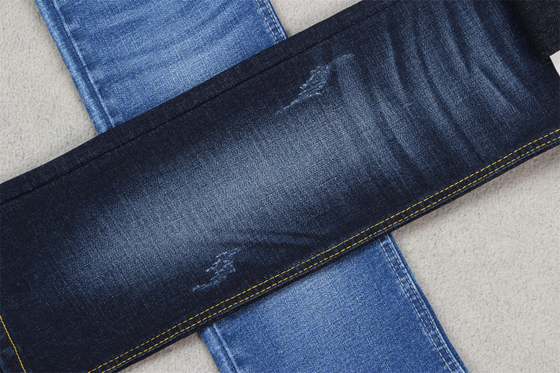 Indigo Blue Crosshatch Denim Tkanina Slub Full Stretch 10.3 Jednorazowe materiały dżinsów