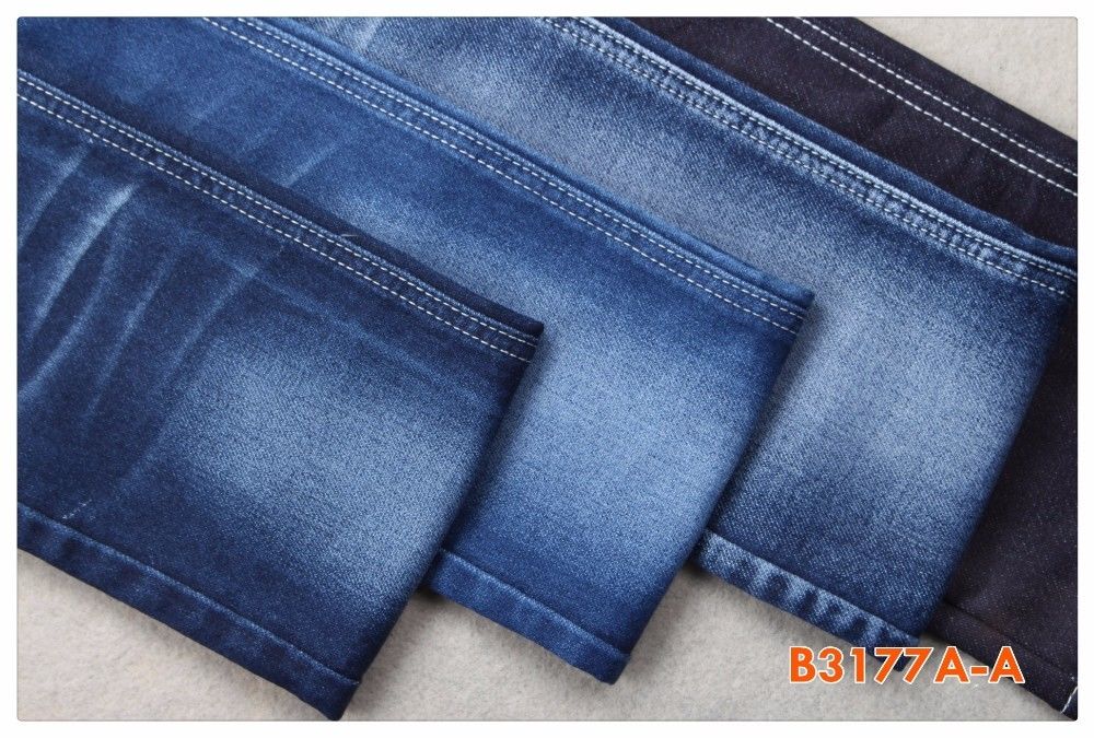 Tr 9.5 Oz Fałszywe dzianiny Lycra Bawełna Poliester Denim 73 Ctn 23 Poly 1 Spx