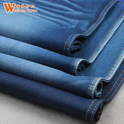 Dobra cena Non Slub Cotton Poliester Spandex Przędza Barwiona tkanina Denim Dark Blue w Internecie