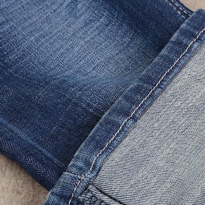 4 Way Slub Stretch Denim Fabric dla mężczyzn Markowe dżinsy 373gsm