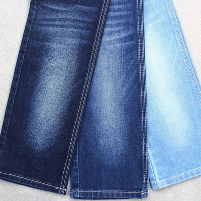 380gsm Bawełna Poliester Elastan Denim Tkanina Ciemnoniebieska Ze Średnim Rozciągliwością Slub