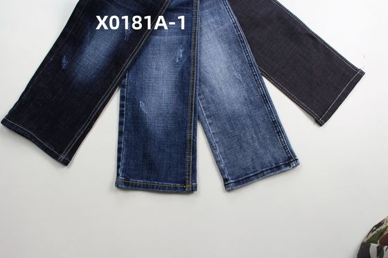 Dobra cena Wielkość sprzedaży 11 Oz Błękitne Crosshatch Slub Stretch Denim Tkanina Do Jeans w Internecie