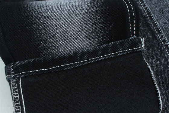 Dobra cena 13.5 Oz Niski rozciąg Ciężka tkanina z denima dla mężczyzny Praca nosić dżinsy czarny tył w Internecie