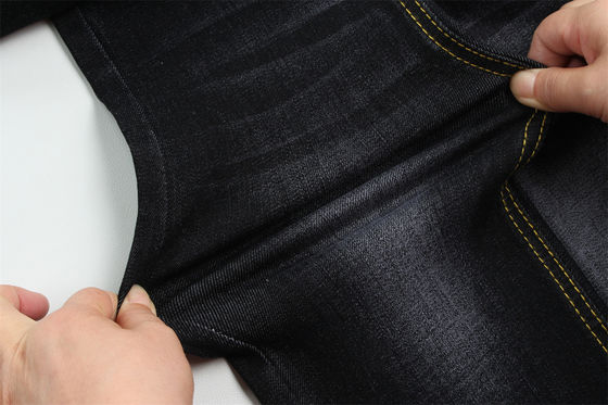 Dobra cena 11 Oz Warp Slub Black Denim Tkanina dla mężczyzny Jeans High Stretch India Market Style Hot Sell w Internecie