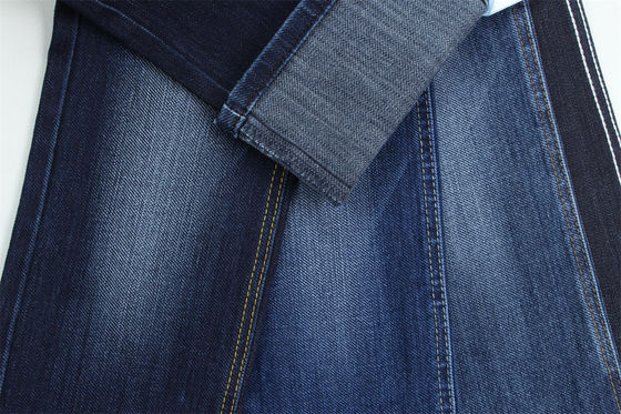 Specjalna tkanina denim z efektem cross slub i rozciągliwością, szerokość 62/63