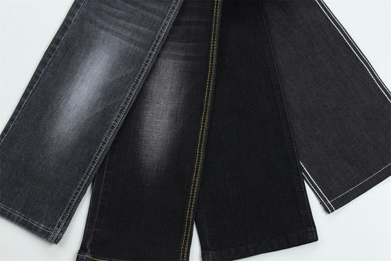 Ciemny Czarny Kolor Wysokiej Rozciągliwości Denim Slub Tkanina Do Dżinsów Dla Dzieci i Kobiet