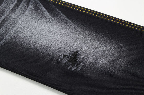 Dobra cena 10.5oz Czarny Denim Tkanina sztywna 100% Bawełna Czarny I Czarny tylna strona dla stylu Jeans Boy Friend Style Miękkie dotyku dłoni kobiety w Internecie