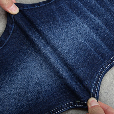 Dobra cena 9.4 oz Indigo Blue Jeans Denim Tkanina Bawełna Poly Spandex Power Stretch Średnia waga w Internecie