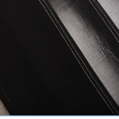Dobra cena Czarny Kolor Sztuczny Dzianinowy Denim z Białą Podszewką do Dżinsów z Podwójną Warstwą w Internecie
