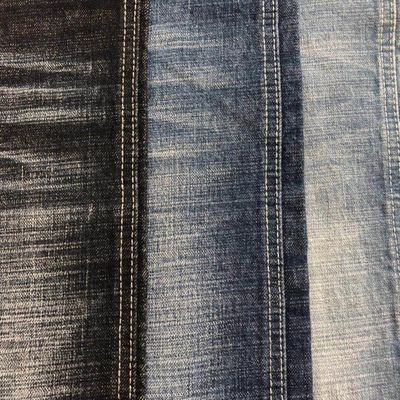 12,6 uncji 99% bawełna 1% spandex Twill Slub Stretch Crosshatch Denim Fabric For Jeans Man