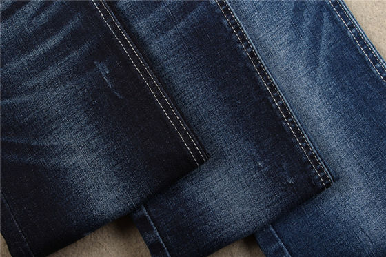 Dobra cena Indigo 10oz 70% Bawełna 28% Poliester Tkanina z nacięciami Denim Elastyczny materiał dżinsowy w Internecie