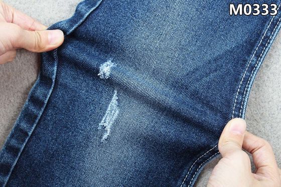 11.3OZ Recykling Bawełniany Poliester Elastan Denim Tkanina Do Sanforyzacji Dżinsów