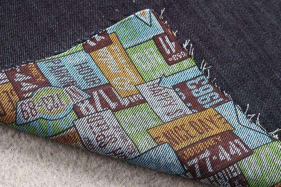 Dobra cena 13 uncji Denim Twill Fabric Dostosowany wzór nadruku na twarzy i tylnej stronie w Internecie