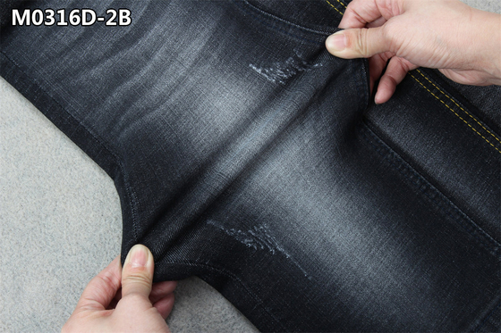 10 Oz High Stretch Cross Hatch Jeans Fabric Slub Balck Denim Fabric do odzieży męskiej